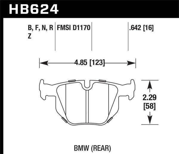 Hawk 2006-2006 BMW 330i HPS 5.0 Rear Brake Pads - Bull Strap