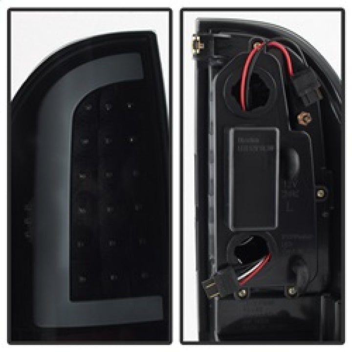 xTune 05-15 Toyota Tacoma (Excl LED Tail Lights) LED Tail Lights - Blk Smk (ALT-ON-TT05-LBLED-BSM) - Bull Strap