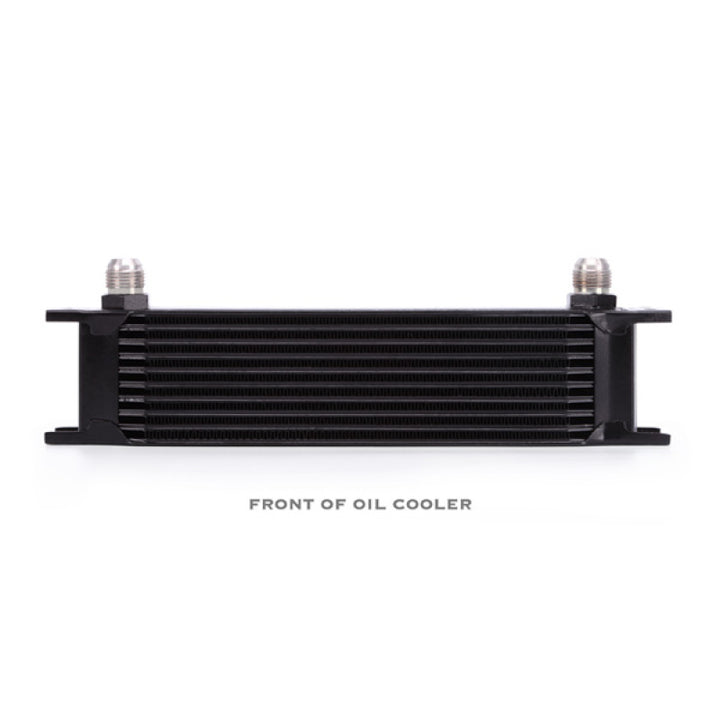 Mishimoto Universal 10 Row Oil Cooler Kit (Metal Braided Lines) - Bull Strap