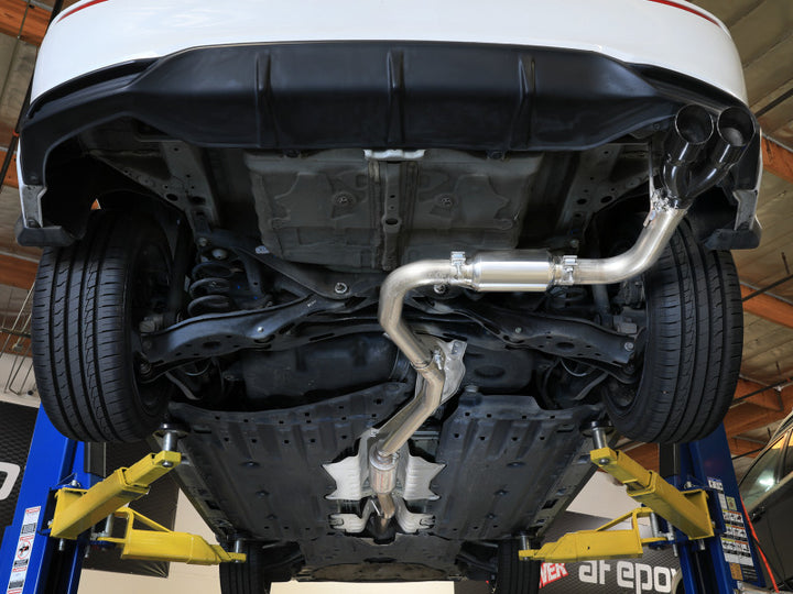 aFe POWER Takeda 2.5in 304 SS Cat-Back Exhaust w/ Black Tips 22-25 Honda Civic L4-2.0L - Bull Strap