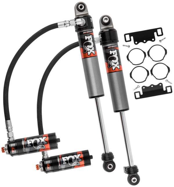 Fox 2018+ Jeep JL 2.5 Factory Race Series 10.17in Remote Res. Front Shock Set / 2-3in. Lift w/ DSC - Bull Strap