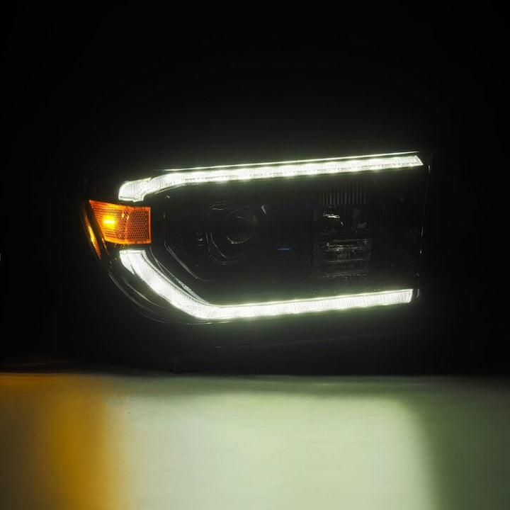 AlphaRex 07-13 Toyota Tundra/08-17 Toyota Sequoia G2 PRO-Series Projector Headlights Alpha-Black - Bull Strap