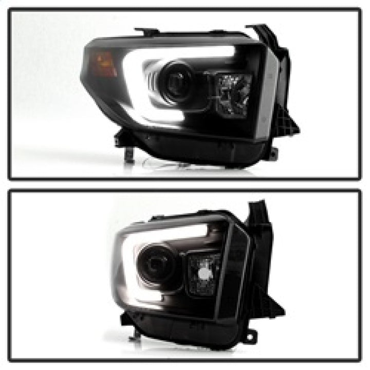Spyder Toyota Tundra 2014-2016 Projector Headlights Light Bar DRL Black Smoke PRO-YD-TTU14-DRL-BSM - Bull Strap