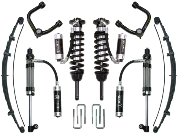 ICON 05-15 Toyota Tacoma 0-3.5in/16-17 Toyota Tacoma 0-2.75in Stg 10 Suspension System w/Tubular Uca - Bull Strap