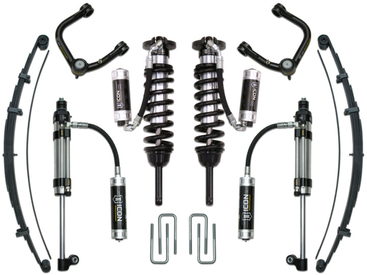 ICON 05-15 Toyota Tacoma 0-3.5in/16-17 Toyota Tacoma 0-2.75in Stg 10 Suspension System w/Tubular Uca - Bull Strap