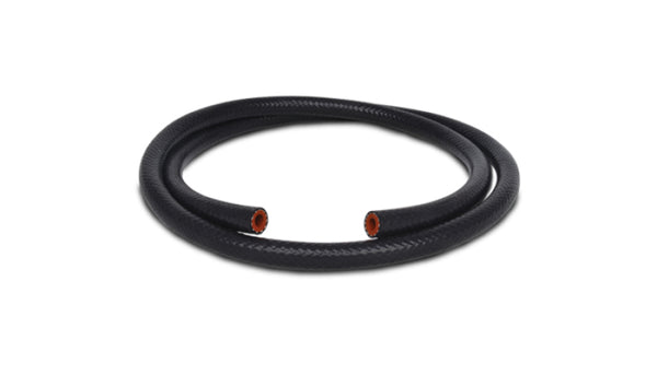 Vibrant 1/2in (13mm) I.D. x 20 ft. Silicon Heater Hose reinforced - Black - Bull Strap