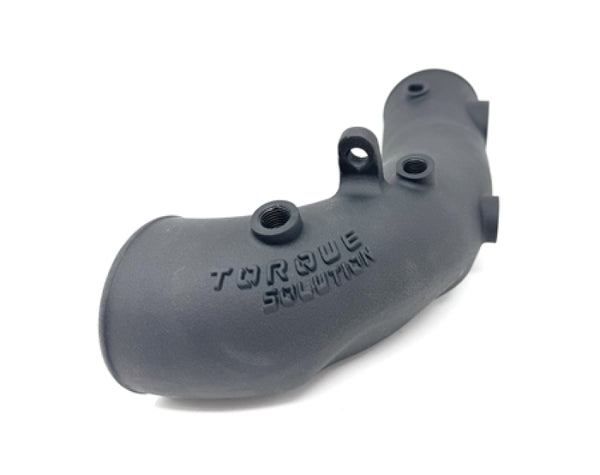 Torque Solution 02-07 Subaru WRX / 04-21 Subaru STI HD Cast Aluminum 2.4in Hard Turbo Inlet - Bull Strap