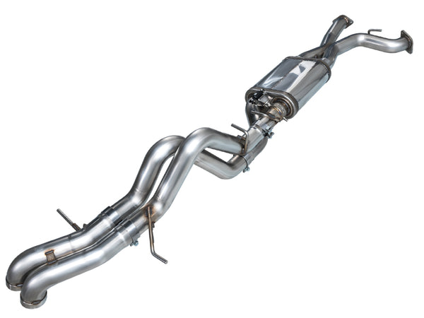AWE Tuning 22-24 Ford Bronco Raptor 4WD Dual BashGuards Cat-Back SwitchPath Exhaust (No Tips) - Bull Strap