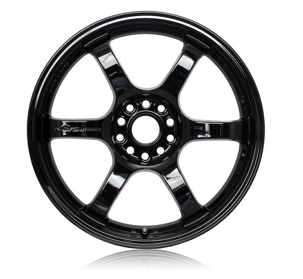 Gram Lights 57DR 18x9.5 +38 5-100 Glossy Black Wheel - Bull Strap