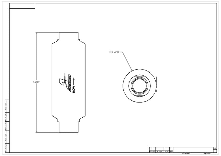 Aeromotive In-Line Filter - (AN-12 ORB) 10 Micron Microglass Element - Bull Strap