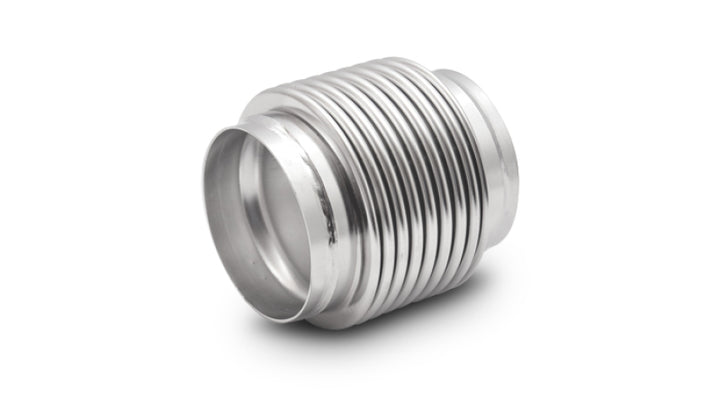 Vibrant SS Bellow Assembly w/ Solid Liner 3.5in ID x 4in overall L Electro Polished - Bull Strap