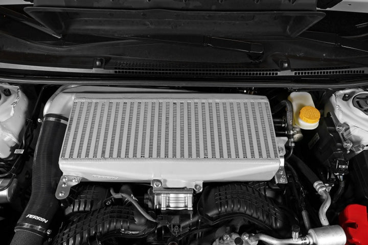 PERRIN 22-25 Subaru WRX / 19-25 Ascent / 20-25 Outback & Legacy Turbo Top Mount Intercooler - Silver - Bull Strap