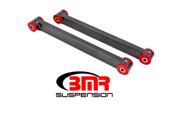 BMR 05-14 S197 Mustang Non-Adj. Boxed Lower Control Arms (Polyurethane) - Black Hammertone - Bull Strap