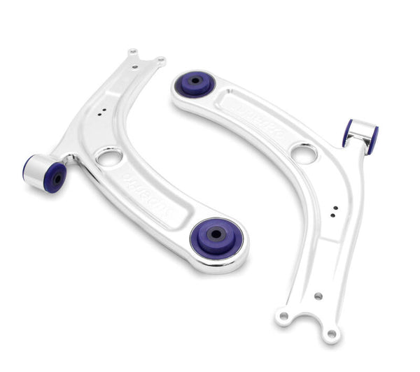 SuperPro 2015 Audi A3 Quattro Premium Front Lower Forged Alloy Control Arm Kit - Bull Strap