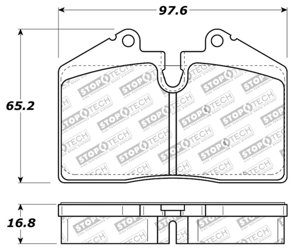 StopTech Performance ST-40 4 Piston Front Caliper Brake Pads - Bull Strap