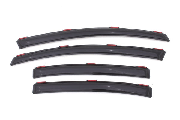 AVS 12-15 Honda Civic Ventvisor In-Channel Front & Rear Window Deflectors 4pc - Smoke - Bull Strap