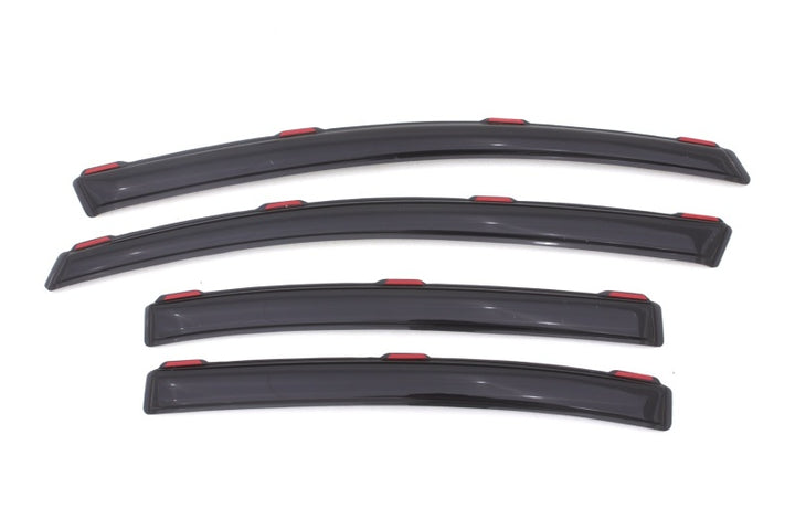 AVS 12-15 Honda Civic Ventvisor In-Channel Front & Rear Window Deflectors 4pc - Smoke - Bull Strap