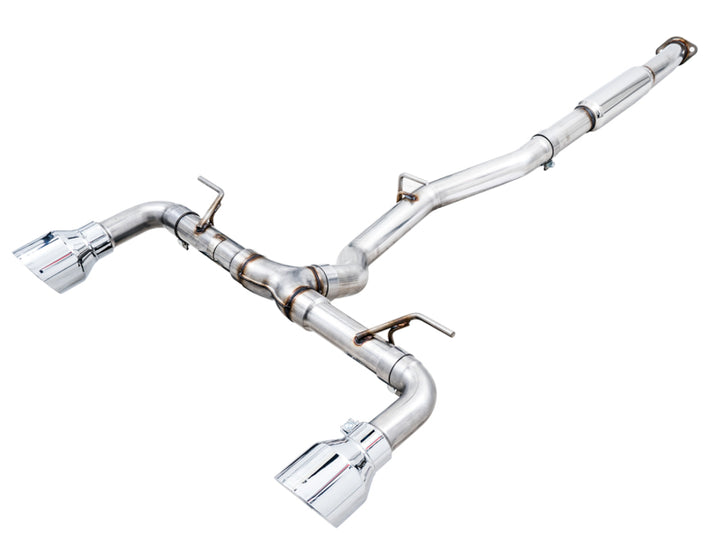 AWE Subaru BRZ/ Toyota GR86/ Toyota 86 Track Edition Cat-Back Exhaust- Chrome Silver Tips - Bull Strap