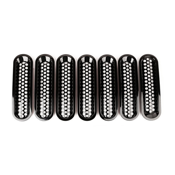 Rugged Ridge Grille Inserts Perforated 07-18 Jeep Wrangler - Bull Strap