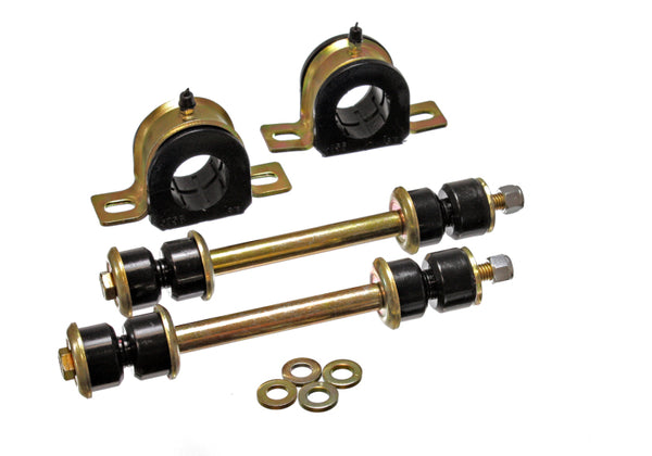 Energy Suspension 01-06 C2500 HD Silverado 2WD Black 36mm Front Sway Bar Bushing Set - Bull Strap