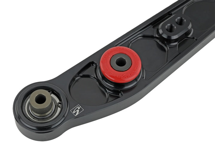 Skunk2 Honda/Acura EG/DC Alpha Series Rear Lower Control Arm Set - Black - Bull Strap