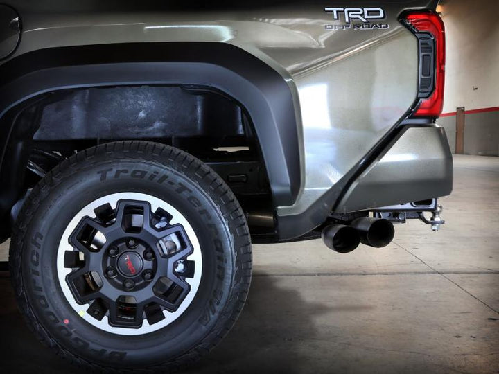 aFe 24-25 Toyota Tacoma L4-2.4L (t) Vulcan Series 2.5in to 3in Cat-Back w/ Black Tip - Bull Strap