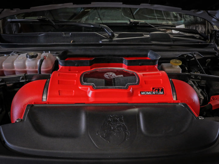 aFe 21-23 Dodge RAM 1500 TRX V8-6.2L Momentum GT Intake- Red - Bull Strap