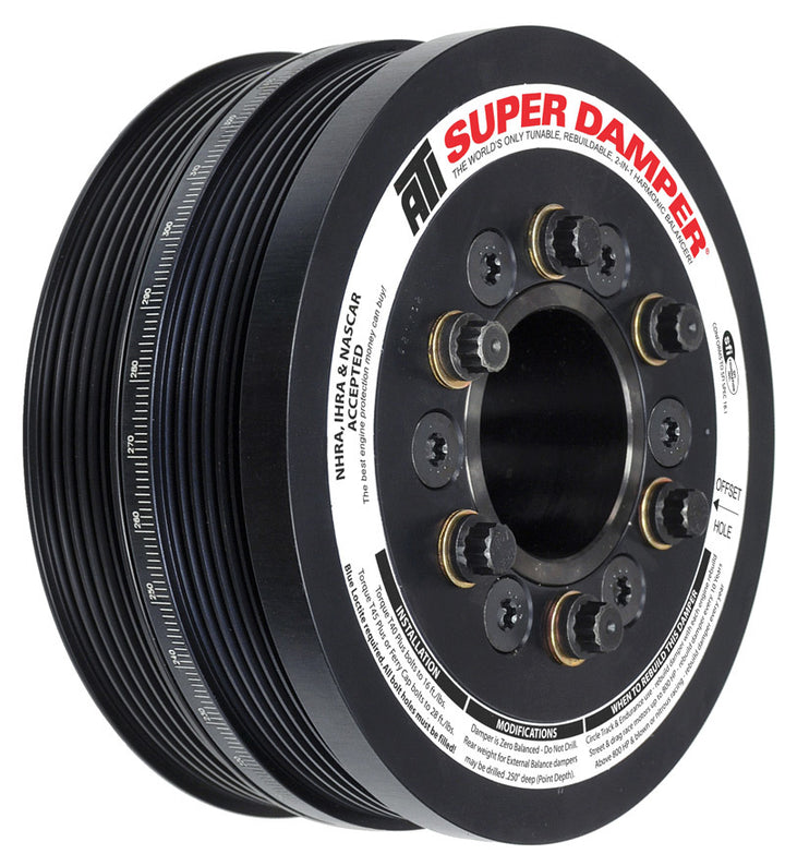 ATI Damper - 6.78in - Alum - (2) 6 Grv - Ford Coyote 5.0L - w/A/C Pulley - OEM Size - Bull Strap