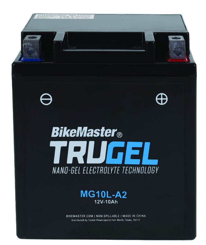 BikeMaster TruGel Battery - MG10L-A2 - Bull Strap