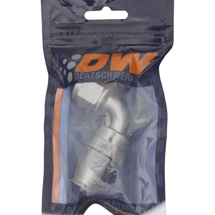 DeatschWerks 8AN Female Swivel 90-Degree Hose End PTFE (Incl. 1 Olive Insert) - Bull Strap