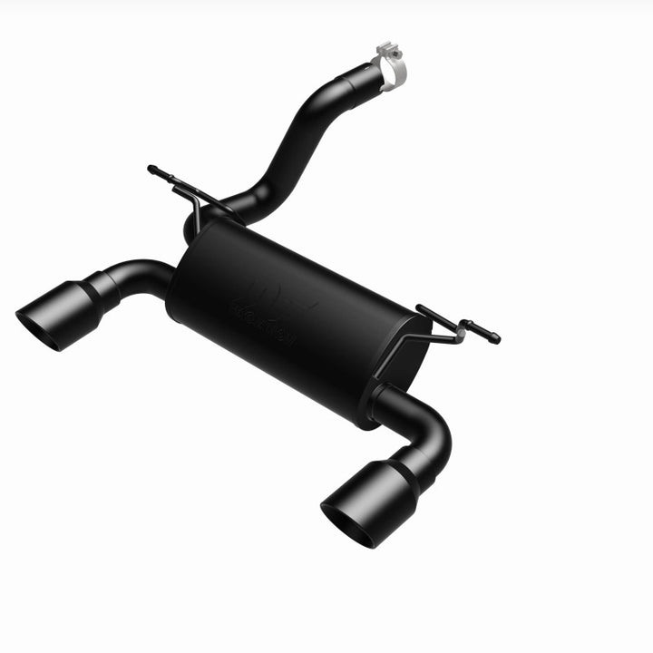 MagnaFlow 2018+ Jeep Wrangler 3.6L Dual Black Tip Axle-Back Exhaust - Bull Strap