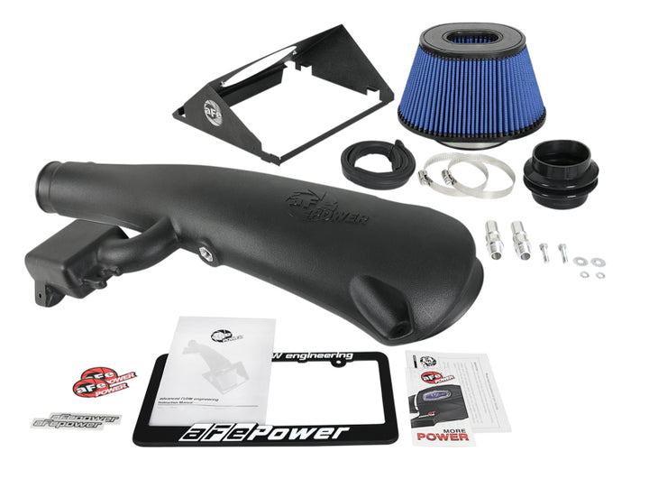 aFe Magnum FORCE Stage-2 Pro 5R Cold Air Intake System 2018 Ford F-150 V6-3.3L - Bull Strap