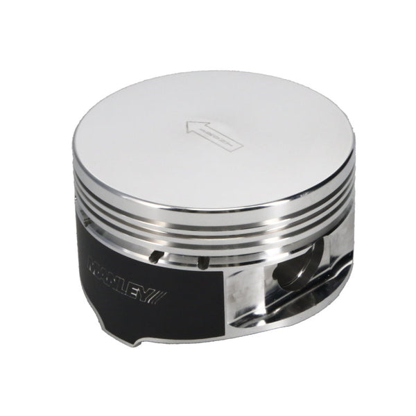 Manley Ford 4.6L/5.4L (3Valve) Flat Top Forged Aluminum 3.572in Bore 0cc Dome Piston Set - Bull Strap