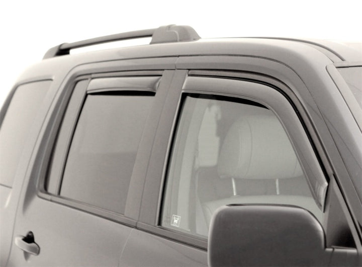 AVS 2021 GM Tahoe/Yukon/Escalade Ventvisor In-Channel Window Deflectors 4pc - Smoke - Bull Strap