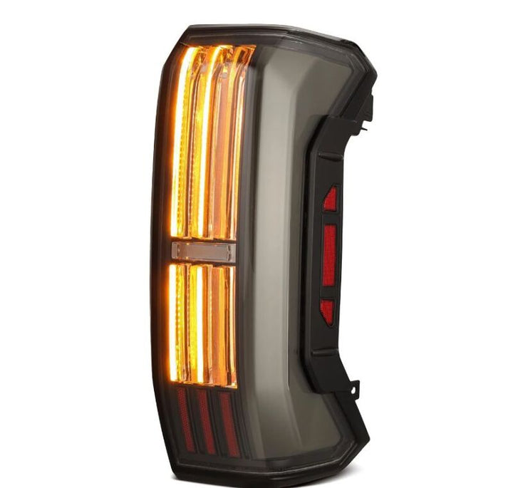 AlphaRex 22-24 Toyota Tundra NOVA-Series Prismatic LED Tail Lights - Alpha-Black - Bull Strap