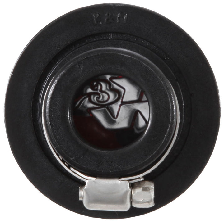 K&N 1.25in Flange ID x 3in OD x 2.5in H Rubber Base Crankcase Vent Filter - Bull Strap