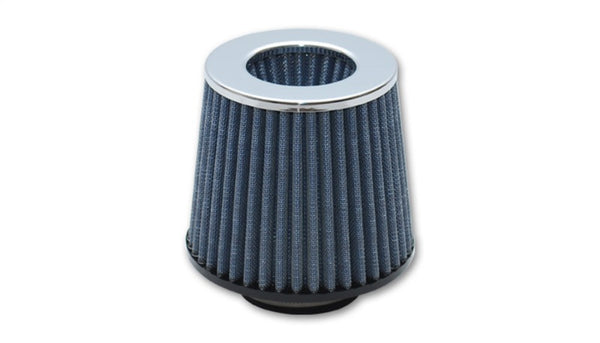 Vibrant Open Funnel Perf Air Filter (5in Cone O.D. x 5in Tall x 4.5in inlet I.D.) Chrome Filter Cap - Bull Strap