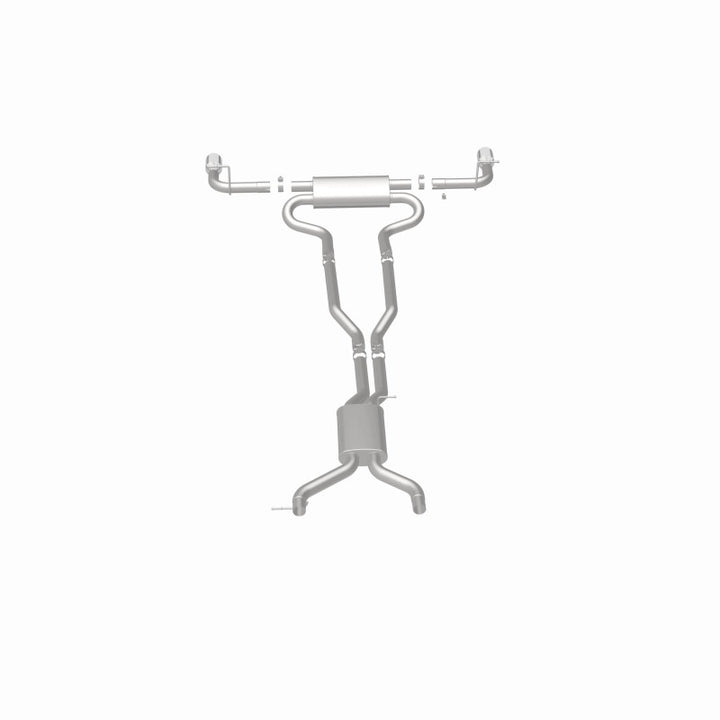 MagnaFlow 07 Audi Q7 V8 4.2L Dual Split Rear Exit Stainless Cat-Back Perf Exhaust - Bull Strap