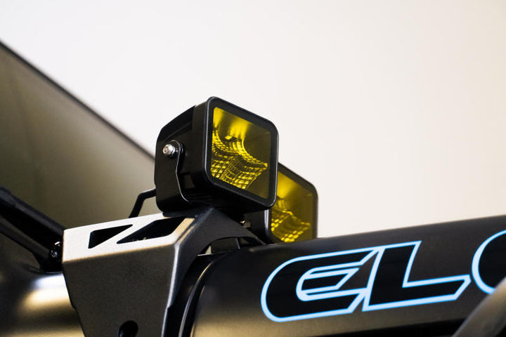 DV8 Offroad 3in Elite Series LED Amber Pod Light - Bull Strap