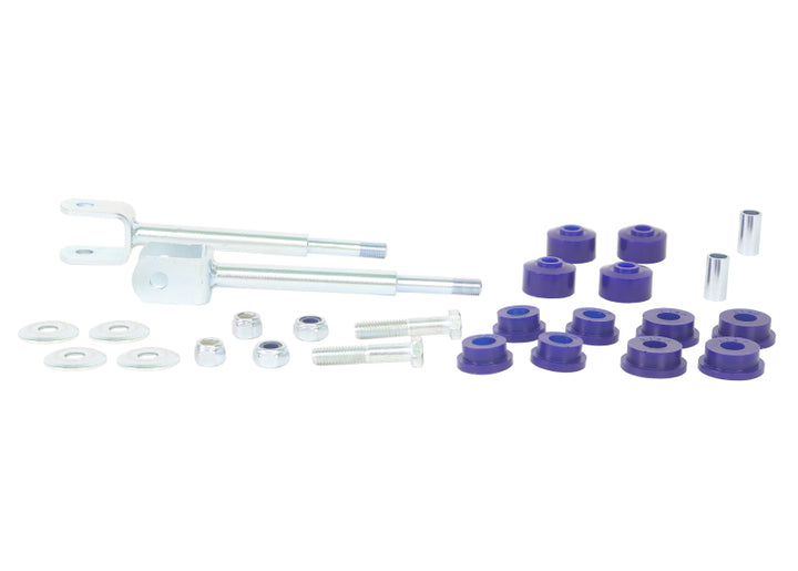 SuperPro 1991 Toyota Land Cruiser Base Rear HD Extended End Link Set - Bull Strap