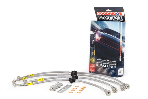 Goodridge 02-06 Acura RSX Type S Stainless Steel Brake Line Kit - Bull Strap
