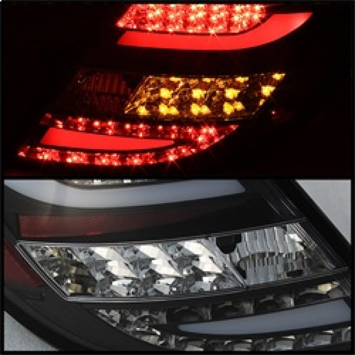 Spyder Mercedes Benz W204 C-Class 08-11 LED Tail Lights Incandescent only - Blk ALT-YD-MBZC08-LED-BK - Bull Strap