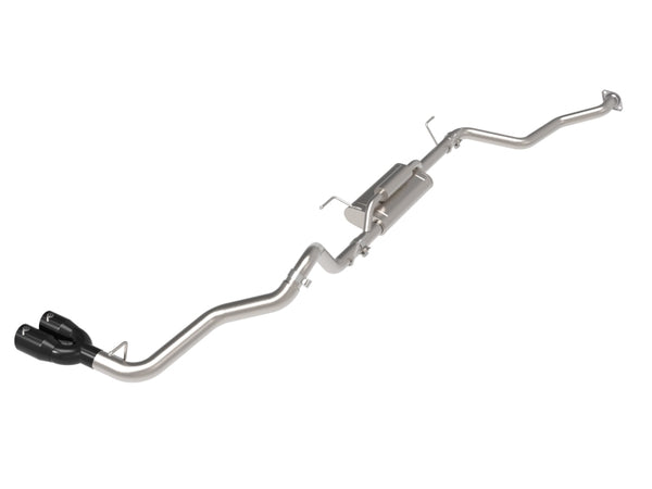 aFe 24-25 Toyota Tacoma L4-2.4L (t) Vulcan Series 2.5in to 3in Cat-Back w/ Black Tip - Bull Strap