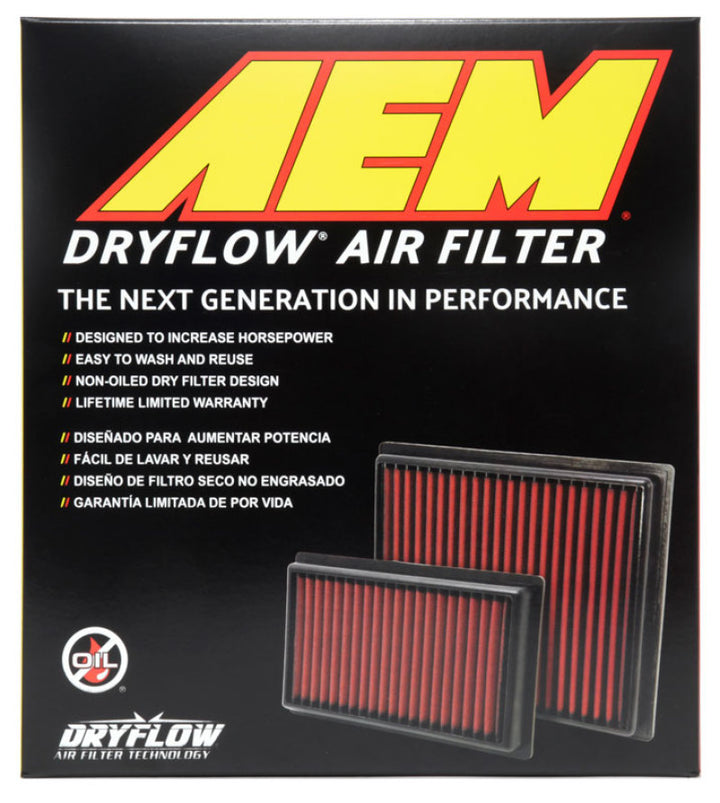 AEM 10-18 Lexus RX350 V6-3.5L F/I DryFlow Air Filter - Bull Strap