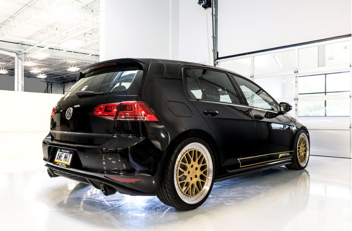 AWE Tuning VW MK7 GTI Track Edition Exhaust - Diamond Black Tips - Bull Strap
