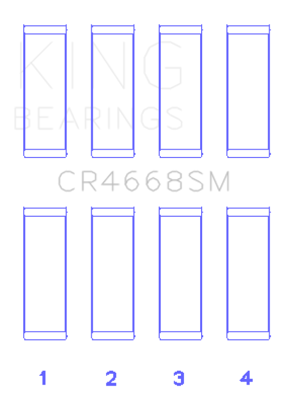 King Chrysler/Mitsubishi/Hyundai/Kia World Engine Connecting Rod Bearing Set - Size STD - Bull Strap