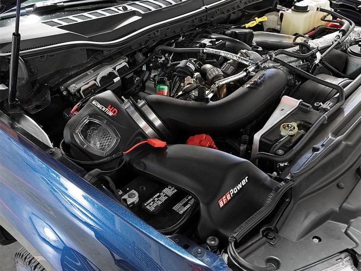 aFe Momentum HD Intakes Pro Dry S Ford Diesel Trucks V8 6.7L (td) - Bull Strap