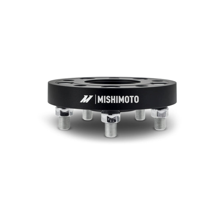 Mishimoto Wheel Spacers - 5x120 - 64.1 CB - M14 x1.5 - 25mm - BK - Bull Strap