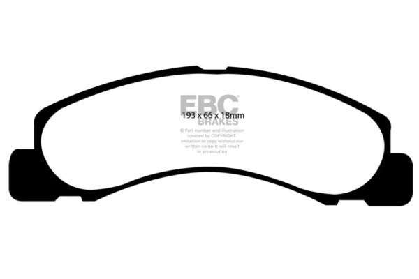 EBC 00-02 Ford Excursion 5.4 2WD Greenstuff Front Brake Pads - Bull Strap