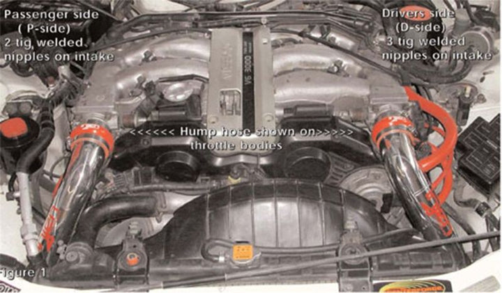 Injen 90-96 300Z Non Turbo Polished Short Ram Intake - Bull Strap